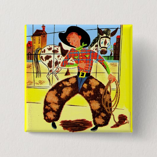 niedlicher Cowboy Button (Vorderseite)