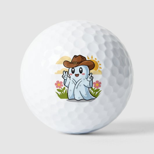 Niedlicher Cowboy-Geist zu Halloween-Fun-Dekoratio Golfball (Vorderseite)