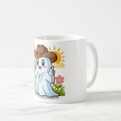 Niedlicher Cowboy-Geist zu Halloween-Fun-Dekoratio Kaffeetasse (VorderseiteRechts)