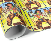 niedlicher Cowboy Geschenkpapier (Rolleneckpunkt)