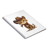 Niedlicher Cowboy-Kater Notizblock (Rechte Seite)