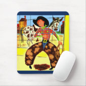 niedlicher Cowboy Mousepad (Mit Mouse)