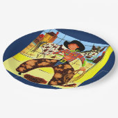 niedlicher Cowboy Pappteller (Schrägansicht)