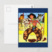 niedlicher Cowboy Postkarte (Vorne/Hinten)