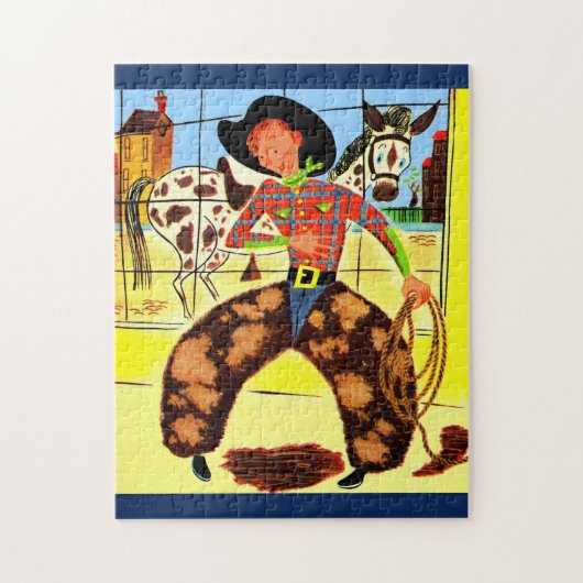 niedlicher Cowboy Puzzle (Vertikal)