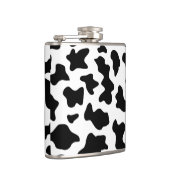 niedlicher Cowboy Schwarz-Weiß-Kuh-Druck Flachmann (Rechts)