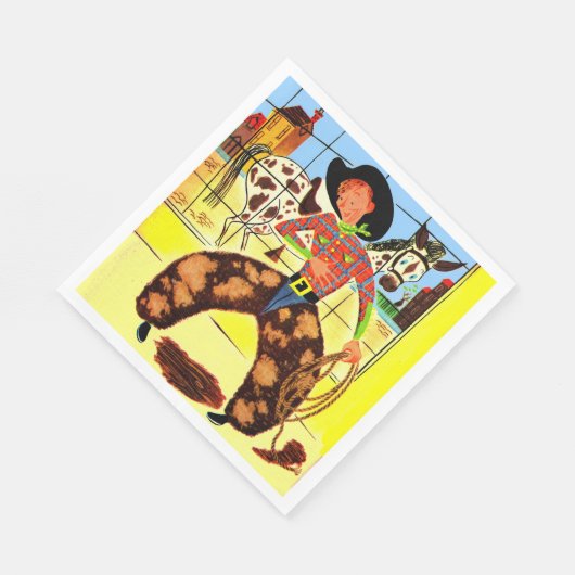niedlicher Cowboy Serviette (Ecke)
