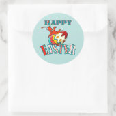 Niedlicher Crawfish Happy Oster Runder Aufkleber (Tasche)