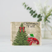 Niedlicher Crawfish Weihnachten ist Weihnachten Postkarte (Stehend Vorderseite)