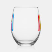 Niedlicher Crayon-Grundschullehrer Personalisiert Weinglas Ohne Stiel (Rechts)