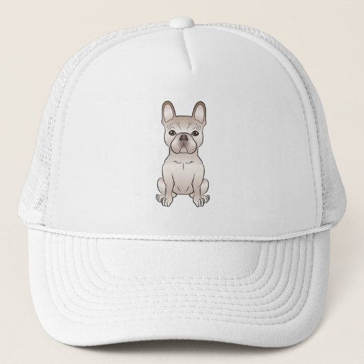Niedlicher Cream French Bulldog / französischer Hu Truckerkappe (Vorderseite)