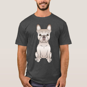 Niedlicher Cream French Bulldog Zeichnend T-Shirt