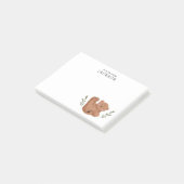 Niedlicher Cube Bär Personalisiert Post-it Klebezettel (angewinkelt)