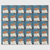 Niedlicher Cuddle Pumpkin Jack O' Lantern Ghost Geschenkpapier (Flach)
