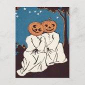 Niedlicher Cuddle Pumpkin Jack O' Lantern Ghost Postkarte (Vorderseite)