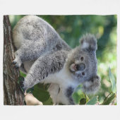 Niedlicher cuddly australischer Koala (vertikal) Fleecedecke (Vorderseite (Horizontal))