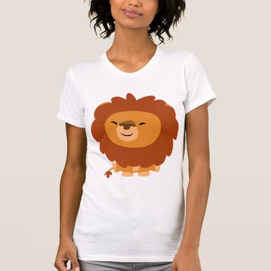 Niedlicher Cudly Cartoon Lion Women T - Shirt (Vorderseite)