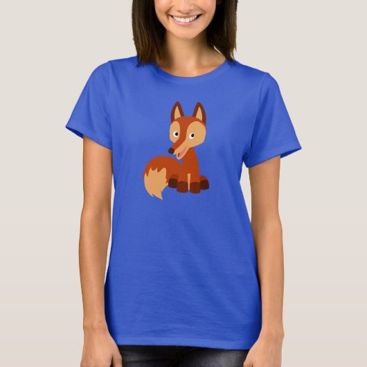 Niedlicher Cuning Cartoon Fox Women T - Shirt (Vorderseite)