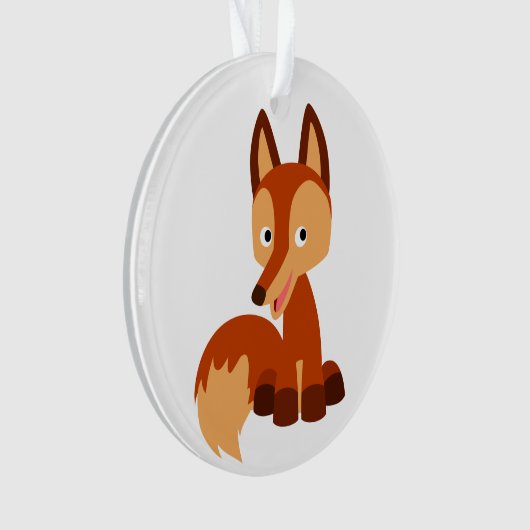 Niedlicher Cunning Cartoon Fox Acrylschmuck Ornament (Vorderseite)