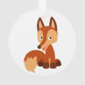 Niedlicher Cunning Cartoon Fox Acrylschmuck Ornament (Rückseite)