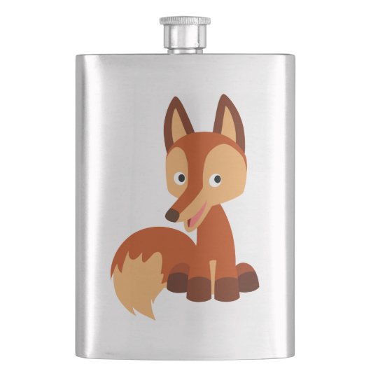 Niedlicher Cunning Cartoon Fox Classic Flask Flachmann (Vorderseite)