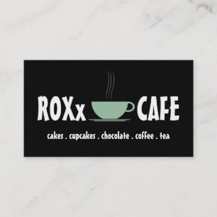 Niedlicher Cup Kaffee Tee Shop Kuchen Kuchen Visitenkarte