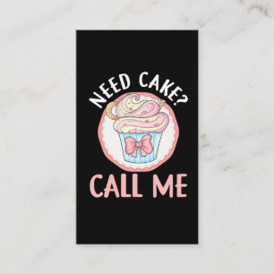 Niedlicher Cupcake Baker Spaß Bäckerei Konditore Visitenkarte
