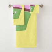 Niedlicher Cupcake Cartoon Badhandtuch Set (Insitu)