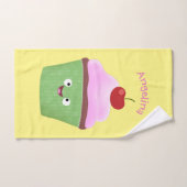 Niedlicher Cupcake Cartoon Badhandtuch Set (Handtuch)