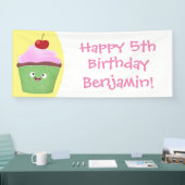 Niedlicher Cupcake Cartoon Banner (Messe)