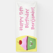 Niedlicher Cupcake Cartoon Banner (Vertikal)