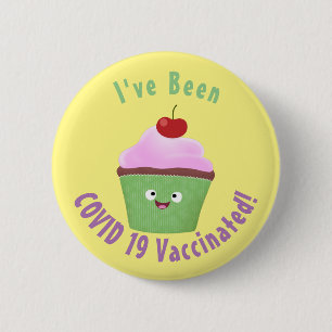 Niedlicher Cupcake Cartoon Button