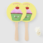 Niedlicher Cupcake Cartoon Fächer (Vorne und Hinten)