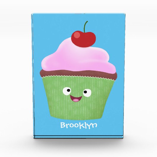 Niedlicher Cupcake Cartoon Fotoblock (Vorderseite)