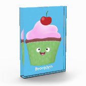 Niedlicher Cupcake Cartoon Fotoblock (Links)