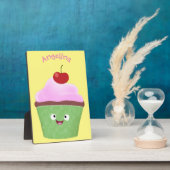 Niedlicher Cupcake Cartoon Fotoplatte (Seite)