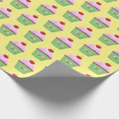Niedlicher Cupcake Cartoon Geschenkpapier (Ecke)