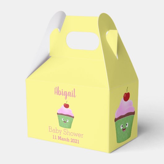 Niedlicher Cupcake Cartoon Geschenkschachtel (Vorderseite)