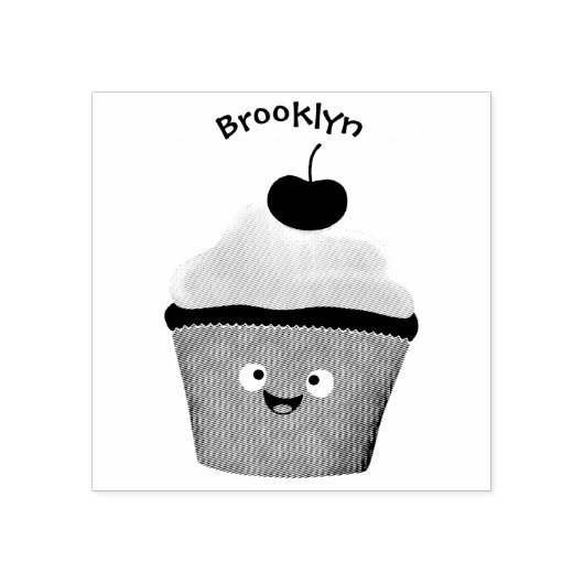 Niedlicher Cupcake Cartoon Gummistempel (Prägung)
