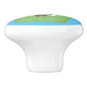 Niedlicher Cupcake Cartoon Keramikknauf (Seitenansicht)