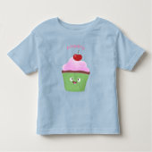 Niedlicher Cupcake Cartoon Kleinkind T-shirt (Vorderseite)