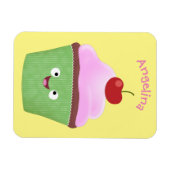 Niedlicher Cupcake Cartoon Magnet (Horizontal)