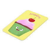 Niedlicher Cupcake Cartoon Magnet (Linke Seite)