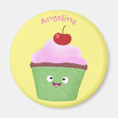 Niedlicher Cupcake Cartoon Magnet (Vorne)