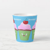 Niedlicher Cupcake Cartoon Milchtasse (Vorderseite)
