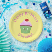 Niedlicher Cupcake Cartoon Pappteller (Party)