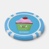 Niedlicher Cupcake Cartoon Pokerchips (Einzeln)