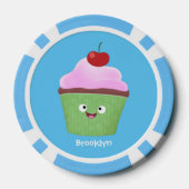 Niedlicher Cupcake Cartoon Pokerchips (Rückseite)