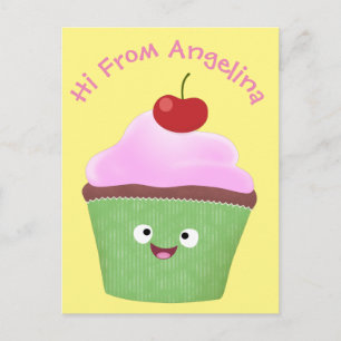 Niedlicher Cupcake Cartoon Postkarte