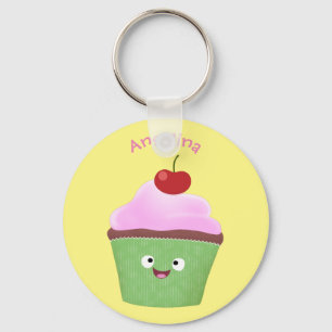 Niedlicher Cupcake Cartoon Schlüsselanhänger